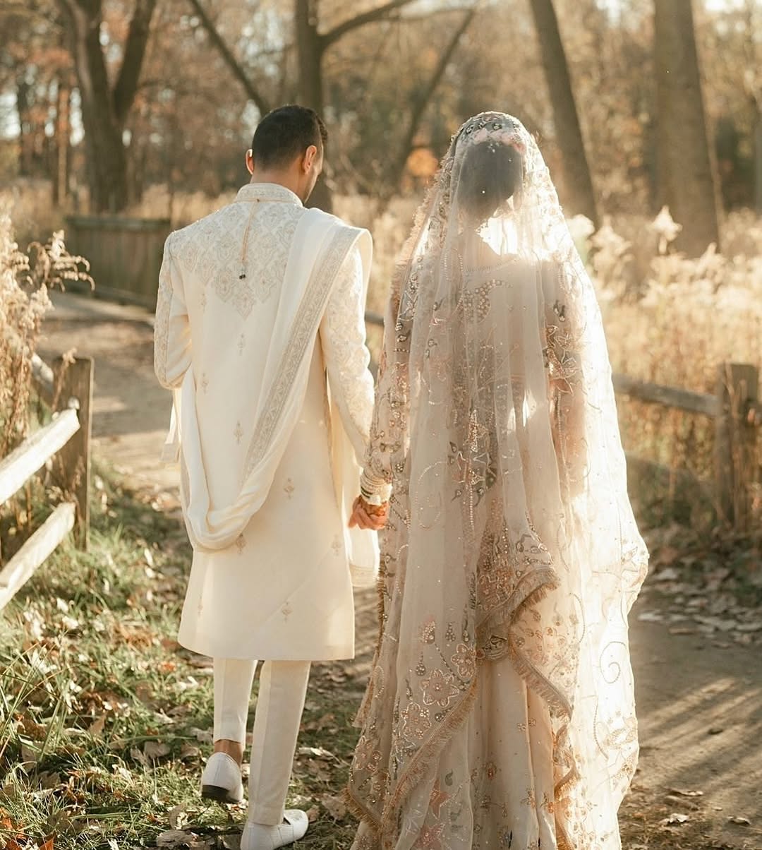 HARLEEN - Hand painted and Embellished Nikah Sharara alternate view